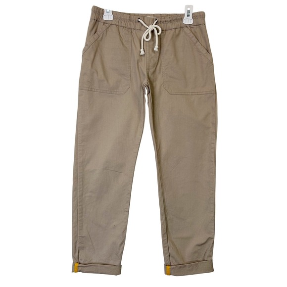 Pact Pants - Pact Organic Woven Khaki Roll Cuff Pants Women's Small Tan